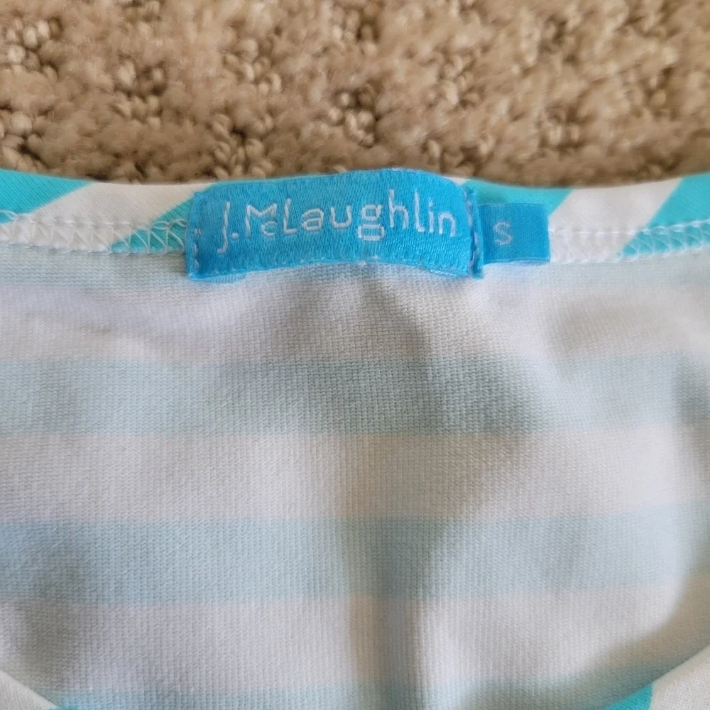 J. McLaughlin Sleeveless Stripe Tie Front Top Small Catalina Cloth Nautical - Picture 2 of 5